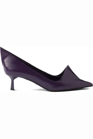 Prada Pumps i borstat läder 55 mm