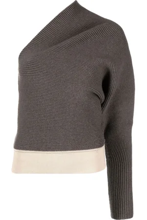 Rick Owens Enaxlad ribbstickad tröja
