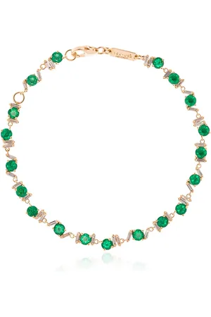 Suzanne Kalan Armband i 18K gult guld med smaragd och diamant