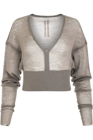 Rick Owens Kort tröja i jungfruull