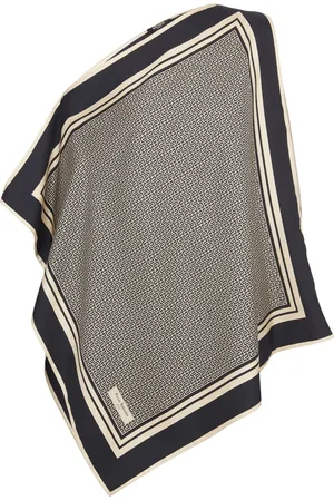 Balmain Asymmetrisk sidentopp med monogram