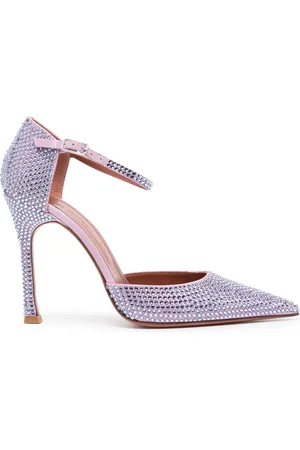 Amina Muaddi Vittoria pumps med strass 105 mm