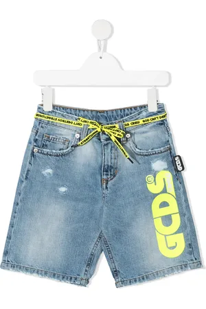 GCDS Jeansshorts med logotyp