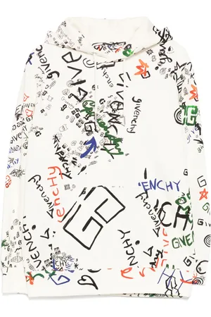 Givenchy Heltäckande hoodie med grafiskt tryck