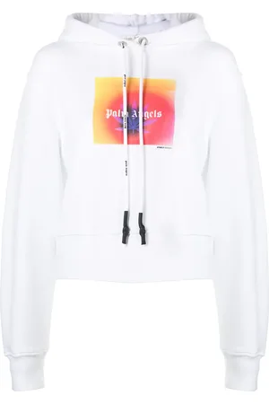 Palm Angels Hoodie med tonad logotyp