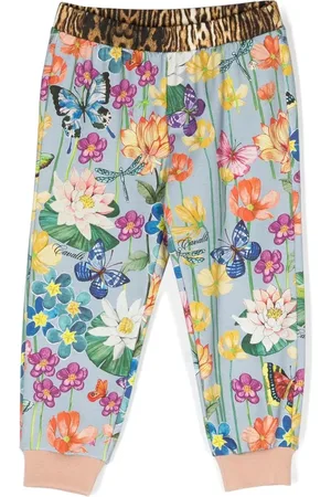 Roberto Cavalli Blommiga trackpants