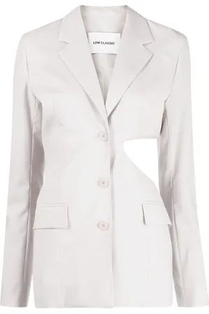 Low Classic Enkelknäppt blazer med utskuren detalj