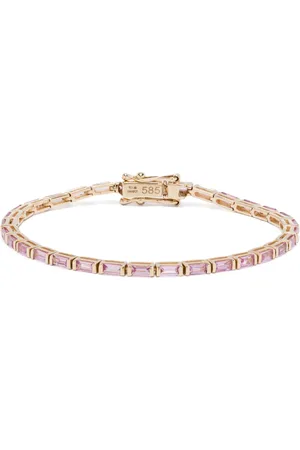 Kolours Creo safirarmband i 14K gult guld