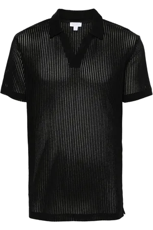 Sunspel Linear pikétröja i mesh