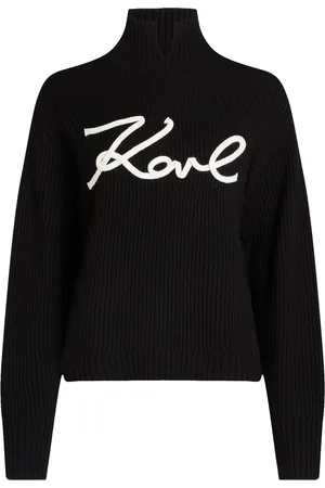 Karl Lagerfeld Signature Soutache stickad topp