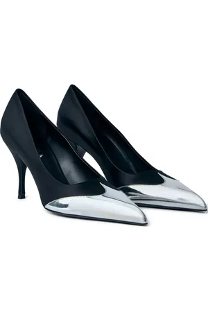 Prada Pumps med metallisk tåhätta 85 mm