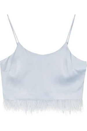 Twin-Set Croptop med fjäderkant