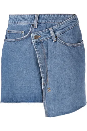 KSUBI Asymmetrisk jeanskjol med logotyp