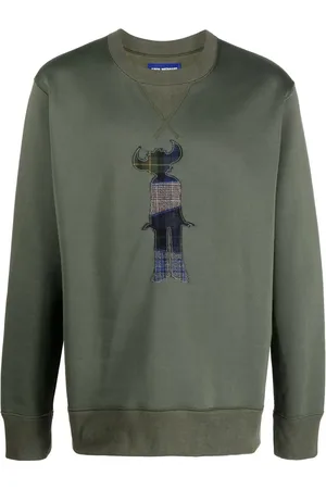 JUNYA WATANABE Sweatshirt med rundad hals och applikation
