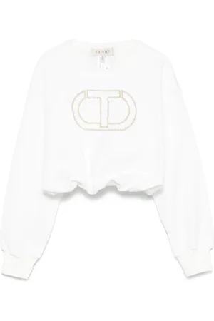 Twin-Set Sweatshirt med pärldetalj