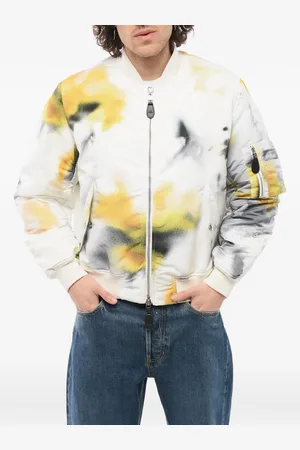 Alexander McQueen Obscured Flower vadderad bomberjacka