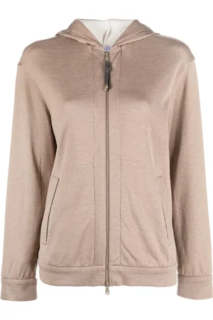 Brunello Cucinelli Hoodie med dragkedja