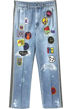 Pins & Needles Sweatjeans med lappdetalj