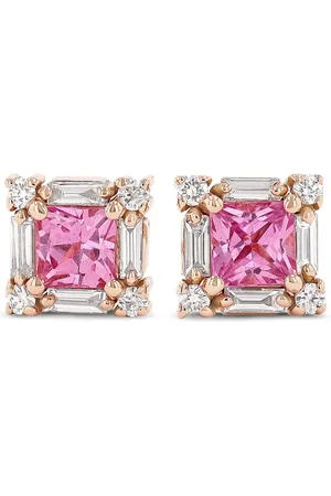 Suzanne Kalan örhängen i 18K roséguld med safir och diamant