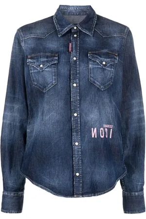 Dsquared2 Jeansskjorta med logotyp