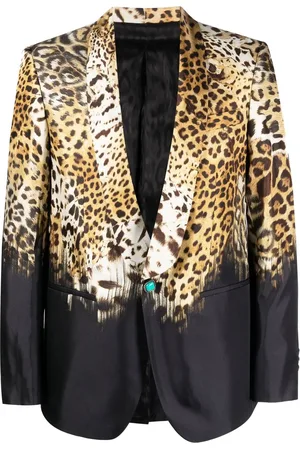 Roberto Cavalli Leopardmönstrad blazer