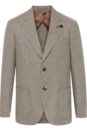 LARDINI Hundtandsmönstrad blazer