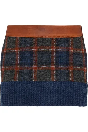 Dsquared2 Stickad minikjol med logotypplakett