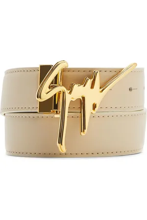 Giuseppe Zanotti Läderbälte med logotypspänne