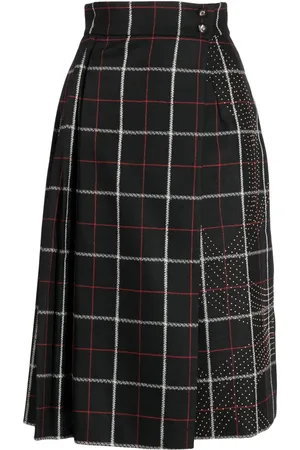 Elie saab Rutig kjol med hög midja