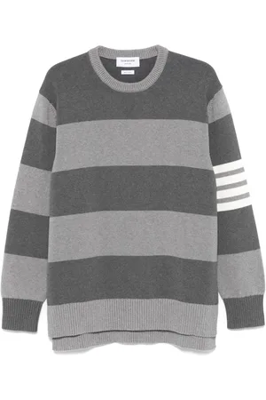 Thom Browne Rose Icon randig intarsiastickad tröja