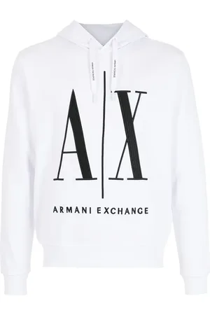 Armani Exchange Hoodie med broderad logotyp