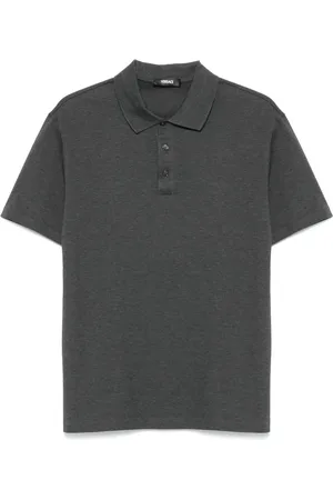 VERSACE Pikétröja med vävd detalj