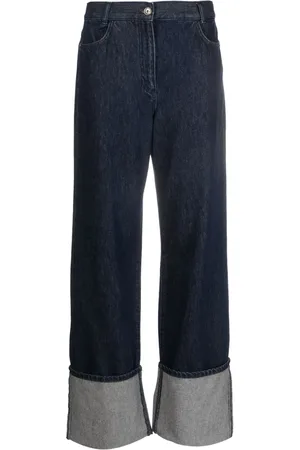 Patrizia Pepe Jeans med hög midja och uppvikt fåll