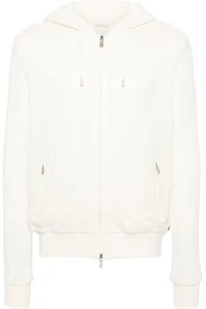 ELEVENTY Kabelstickad hoodie