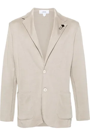 LARDINI Enkelknäppt stickad blazer