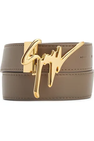 Giuseppe Zanotti Läderbälte med logotypplakett