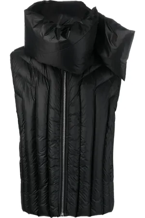 Rick Owens Gimp vadderad väst med avtagbar krage