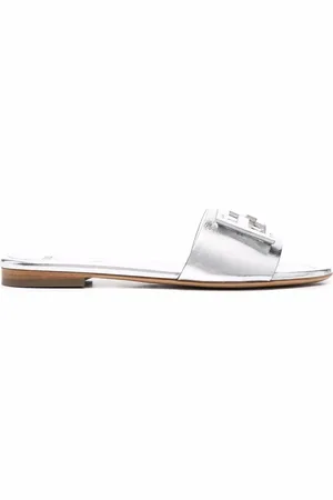 Fendi FF sandaler med logotypplakett
