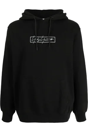 YOHJI YAMAMOTO Hoodie med logotyp