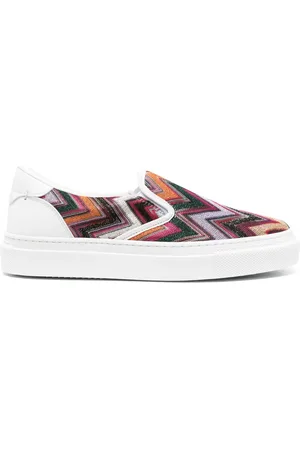 Missoni Sicksackmönstrade sneakers med lurexdetalj