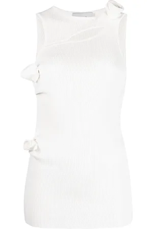 COPERNI Stickat linne med asymmetrisk blomma