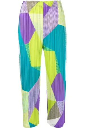 PLEATS PLEASE ISSEY MIYAKE Plisserade trekvartsbyxor
