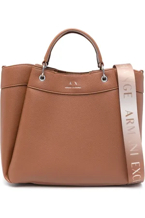 Armani Exchange Stor totebag med logotypstämpel