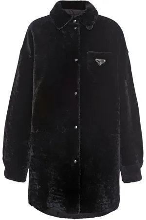 Prada Vändbar kappa med logotyp
