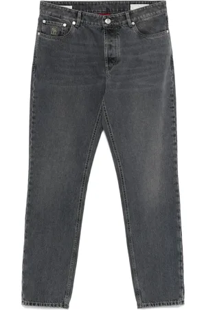 Brunello Cucinelli Jeans med broderad logotyp