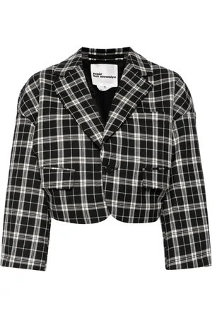 NOIR KEI NINOMIYA Rutig croppad blazer