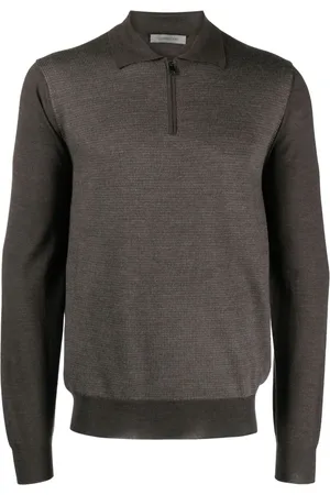corneliani Finstickad pikétröja