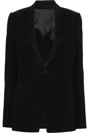 Rick Owens Enkelknäppt blazer med smalt slag