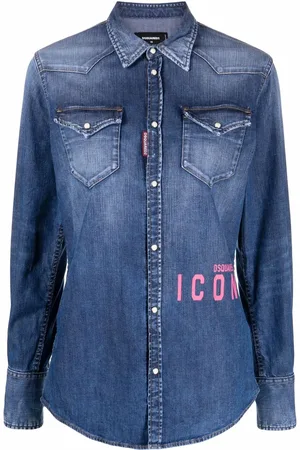 Dsquared2 Jeansskjorta med logotyp