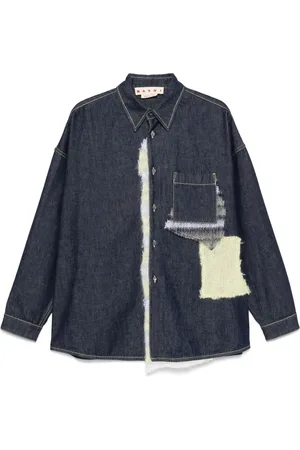 Marni Stickad skjorta med lappdesign